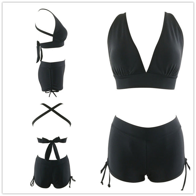 Copacobana Brazilian Solid High Waist Two Piece
