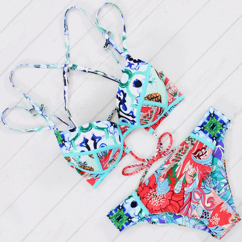 Tahitian Pacific Two Piece Printed Bikini