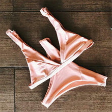 Brazilian Bandage Conch Halter Bikini Set