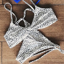 Brazilian Bandage Conch Halter Bikini Set