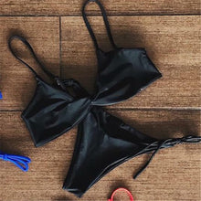 Brazilian Bandage Conch Halter Bikini Set