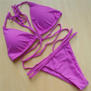 Pick Your Favorite Color! Strappy Thong Bikini