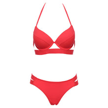 Andzhelika Brazilian Low Waist Strappy Halter Top Bikini