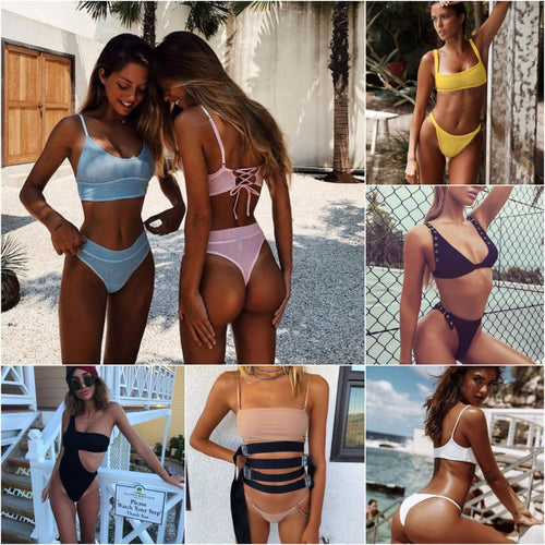 Pure Color Brazilian Bikinis (60 different variants!)