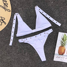 Black Riveted Monokini