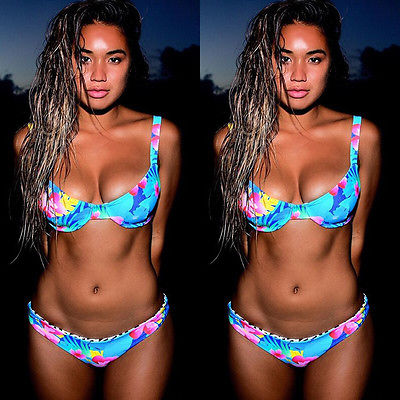 Ultraviolet Tropical Floral Bikini